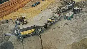 Проект мобильного дробильно-сортировочного комплекса 300 т/ч в г. Чжаоцин, пров. Гуандун 